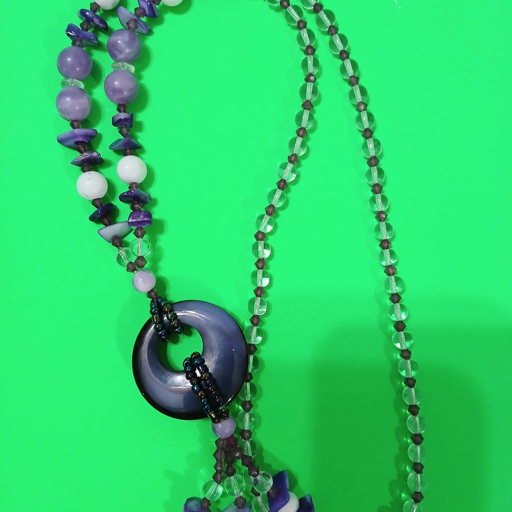 Purple Beaded Necklace